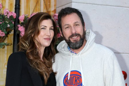 Photo for LOS ANGELES - MAR 28:  Jackie Titone Sandler, Adam Sandler at Murder Mystery 2 Premiere at the Village Theater on March 28, 2023 in Westwood, CA - Royalty Free Image