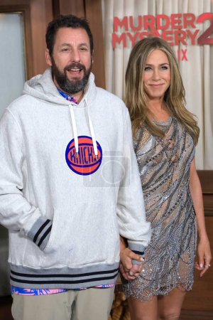 Photo for LOS ANGELES - MAR 28:  Jennifer Aniston, Adam Sandler at Murder Mystery 2 Premiere at the Village Theater on March 28, 2023 in Westwood, CA - Royalty Free Image