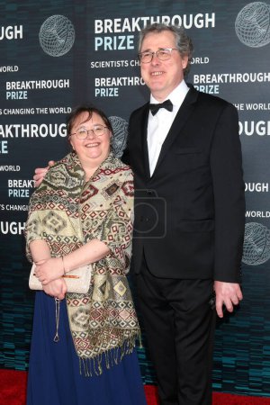 Photo for LOS ANGELES - APR 15:  Mireille Mayer, Dr Pascal Mayer at the 9th Breakthrough Prize Ceremony Arrivals at the Academy Museum of Motion Pictures on April 15, 2023 in Los Angeles, CA - Royalty Free Image