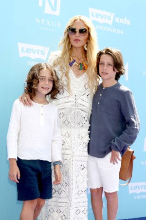 Photo for LOS ANGELES - APR 23:  Kaius Jagger Berman, Rachel Zoe, Skyler Morrison Berman at the P.S. ARTS Express Yourself 2023 at the Fox Studio Lot on April 23, 2023 in Century City, CA - Royalty Free Image