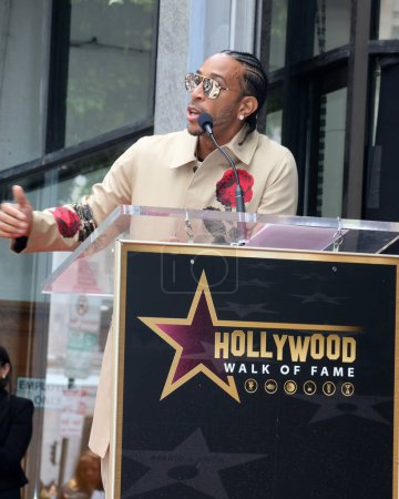Photo for LOS ANGELES - MAY 18:  Chris Bridges, Ludacris at the Ludacris Star Ceremony on the Hollywood Walk of Fame on May 18, 2023 in Los Angeles, CA - Royalty Free Image