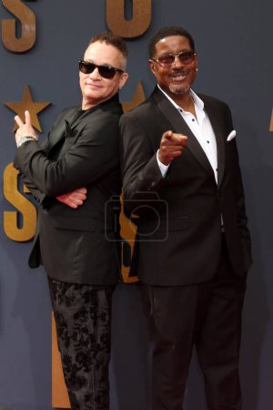 Photo for LOS ANGELES - JUN 25:  Kid N Play,  Christopher Reid, Christopher Martin at the 2023 BET Awards Arrivals at the Microsoft Theater on June 25, 2023 in Los Angeles, CA - Royalty Free Image