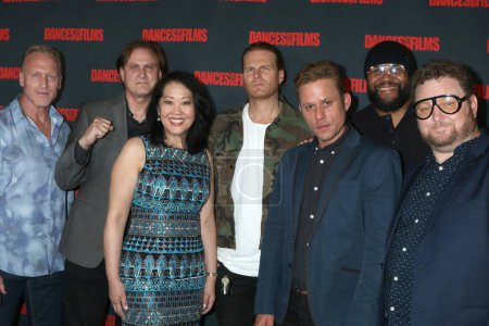 Photo for LOS ANGELES - JUN 30:  Vic Stagliano, Dale Petersen, Wendy K. Petersen, Martin Copping, Jesse C. Boyd, J. Christopher, Tony Robinette at the In Through The Out Door World Premiere at the TCL Chinese Theater 6 on June 30, 2023 in Los Angeles, CA - Royalty Free Image