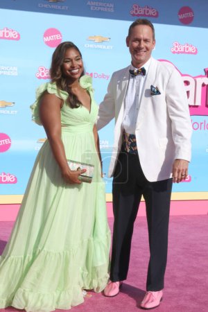 Photo for LOS ANGELES - JUL 9:  Mika Kleinschmidt, Brian Kleinschmidt at the Barbie World Premiere at the Shrine Auditorium on July 9, 2023 in Los Angeles, CA - Royalty Free Image
