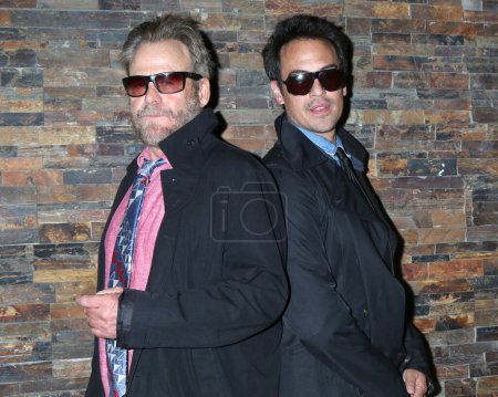 Photo for LOS ANGELES - JUL 28:  Kin Shriner, Marcus Coloma, co-star on The Two Dicks at the General Hospital Fan Activities July 28 2023 at the Embassy Suites on July 28, 2023 in Glendale, CA - Royalty Free Image