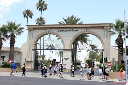 Photo for LOS ANGELES - AUG 1:  Paramount at SAG/AFTRA and WGA Strike outside at the Paramount Studios on August 1, 2023 in Los Angeles, CA - Royalty Free Image