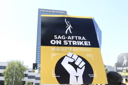 Photo for LOS ANGELES - AUG 4:  Strikers at SAG/AFTRA and WGA Strike at the Universal Studios on August 4, 2023 in Universal City, CA - Royalty Free Image