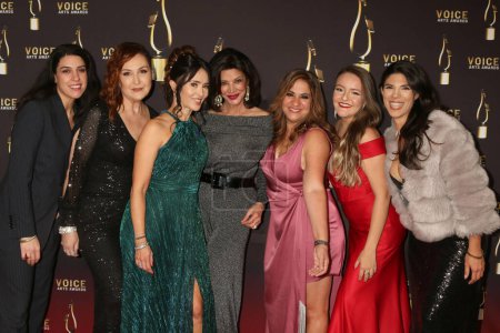 Photo for LOS ANGELES - DEC 9:  Shohreh Aghdashloo, SOVAS members at the 10th Annual Society of Voice Arts and Sciences Voice Awards Gala Winners Circle at the Beverly Hilton Hotel on December 9, 2023 in Beverly Hills, CA - Royalty Free Image