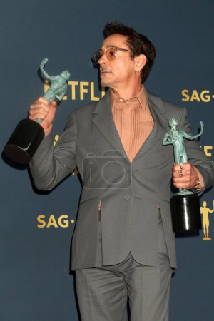 Photo for LOS ANGELES - FEB 25:  Robert Downey Jr at the 30th Screen Actors Guild Awards at the Shrine Auditorium on February 25, 2024 in Los Angeles, CA - Royalty Free Image