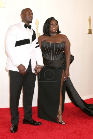 Photo for LOS ANGELES - MAR 10:  Dennis Gelin, Danielle Brooks at the 96th Academy Awards Arrivals at the Dolby Theater on March 10, 2024 in Los Angeles, CA - Royalty Free Image