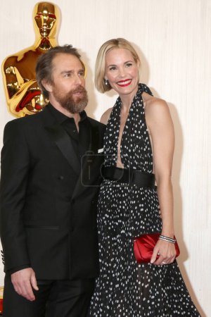 Photo for LOS ANGELES - MAR 10:  Leslie Bibb, Sam Rockwell at the 96th Academy Awards Arrivals at the Dolby Theater on March 10, 2024 in Los Angeles, CA - Royalty Free Image