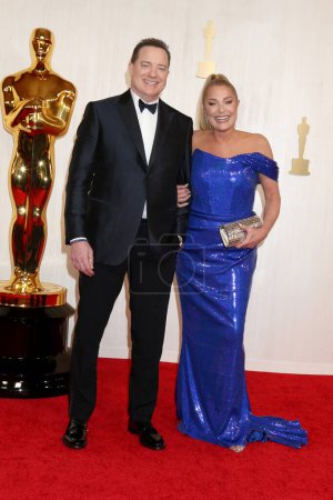 Photo for LOS ANGELES - MAR 10:  Brendan Fraser, Jeanne Moore at the 96th Academy Awards Arrivals at the Dolby Theater on March 10, 2024 in Los Angeles, CA - Royalty Free Image