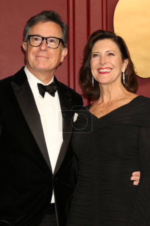 Photo for LOS ANGELES - JAN 15:  Stephen Colbert, Evelyn McGee-Colbert at the 2024 AppleTV Post Emmy Party at the Mother Wolf  on January 15, 2024 in Los Angeles, CA - Royalty Free Image