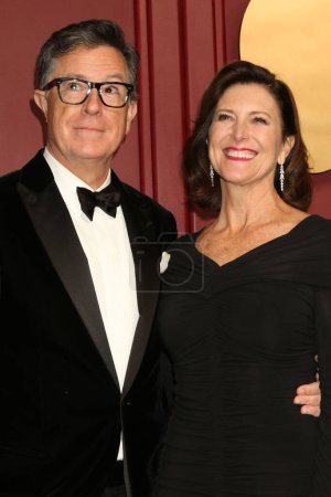 Photo for LOS ANGELES - JAN 15:  Stephen Colbert, Evelyn McGee-Colbert at the 2024 AppleTV Post Emmy Party at the Mother Wolf  on January 15, 2024 in Los Angeles, CA - Royalty Free Image