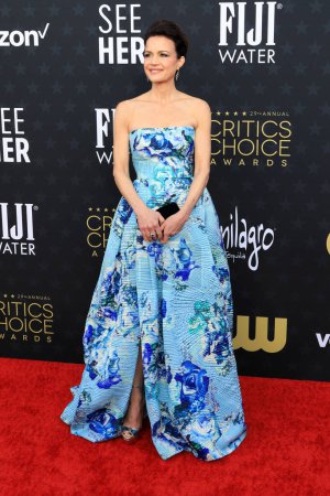Photo for LOS ANGELES - JAN 14:  Carla Gugino at the 29th Annual Critics Choice Awards - Arrivals at the Barker Hanger on January 14, 2024 in Santa Monica, CA - Royalty Free Image