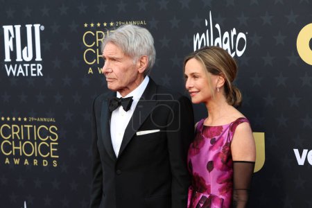 Photo for LOS ANGELES - JAN 14:  Harrison Ford, Calista Flockhart at the 29th Annual Critics Choice Awards - Arrivals at the Barker Hanger on January 14, 2024 in Santa Monica, CA - Royalty Free Image