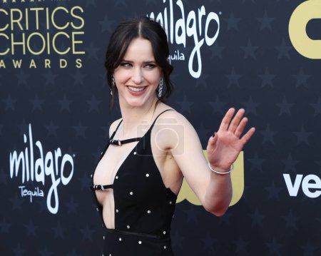 Photo for LOS ANGELES - JAN 14:  Rachel Brosnahan at the 29th Annual Critics Choice Awards - Arrivals at the Barker Hanger on January 14, 2024 in Santa Monica, CA - Royalty Free Image