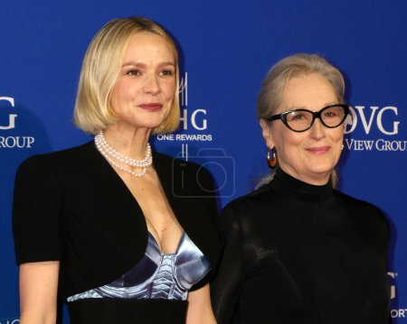 Photo for LOS ANGELES - JAN 4:  Carey Mulligan, Meryl Streep at the 2024 Palm Springs International Film Festival Gala Arrivals at the Palm Springs Convention Center on January 4, 2024 in Palm Springs, C - Royalty Free Image