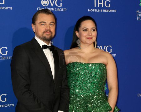 Photo for LOS ANGELES - JAN 4:  Leonardo DiCaprio, Lily Gladstone at the 2024 Palm Springs International Film Festival Gala Arrivals at the Palm Springs Convention Center on January 4, 2024 in Palm Springs, CA - Royalty Free Image