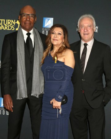 Photo for LOS ANGELES - FEB 4:  Michael Dorn, Marina Sirtis, Brent Spiner at the 2024 Saturn Awards at the Burbank Convention Center on February 4, 2024 in Burbank, CA - Royalty Free Image