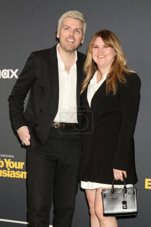 Photo for LOS ANGELES - JAN 30:  Luke McGarry, Jillian Bell at the Curb Your Enthusiasm Season 12 Premiere at the Directors Guild of America on January 30, 2024 in Los Angeles, CA - Royalty Free Image