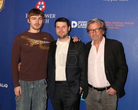 Photo for LOS ANGELES - JAN 13:  Miles Heizer, Noah Pritzger, Griffin Dunne at the Ex-Husbands Screening - Closing Night PSIFF at the Richards Center for the Arts on January 13, 2024 in Palm Springs, CA - Royalty Free Image