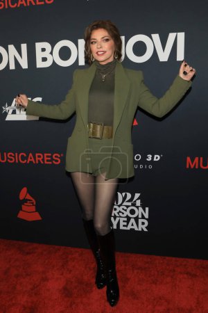 Téléchargez les photos : LOS ANGELES - 2 février : Shania Twain au MusiCares Person of the Year 2024 honorant Jon Bon Jovi au Convention Center le 2 février 2024 à Los Angeles, CA - en image libre de droit