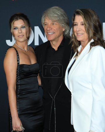 Photo for LOS ANGELES - FEB 2:  Stephanie Rose Bongiovi, Jon Bon Jovi, Dorothea Hurley at the 2024 MusiCares Person of the Year Honoring Jon Bon Jovi at the Convention Center on February 2, 2024 in Los Angeles, CA - Royalty Free Image