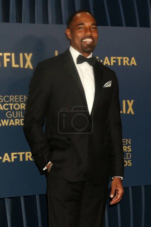 Photo for LOS ANGELES - FEB 25:  Jason George at the 30th Screen Actors Guild Awards at the Shrine Auditorium on February 25, 2024 in Los Angeles, C - Royalty Free Image
