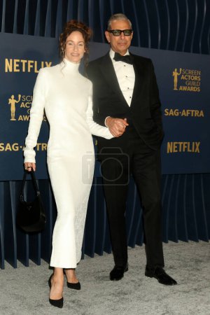 Photo for LOS ANGELES - FEB 25:  Jeff Goldblum, Wife at the 30th Screen Actors Guild Awards at the Shrine Auditorium on February 25, 2024 in Los Angeles, C - Royalty Free Image
