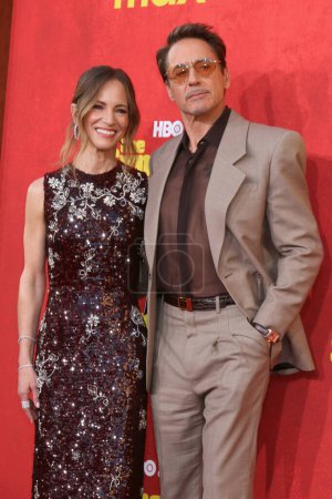 Photo for LOS ANGELES - APRIL 9:  Robert Downey Jr, Susan Downey at the The Sympathizer HBO Premiere Screening at the Paramount Theater on April 9, 2024 in Los Angeles, CA - Royalty Free Image