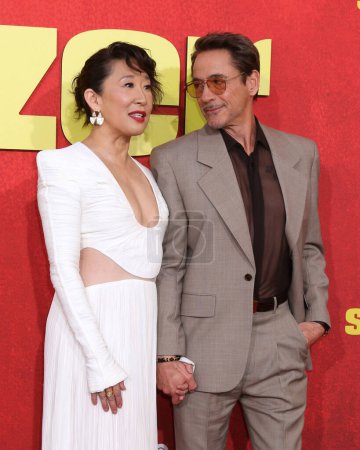Photo for LOS ANGELES - APRIL 9:  Sandra Oh, Robert Downey Jr at the The Sympathizer HBO Premiere Screening at the Paramount Theater on April 9, 2024 in Los Angeles, CA - Royalty Free Image