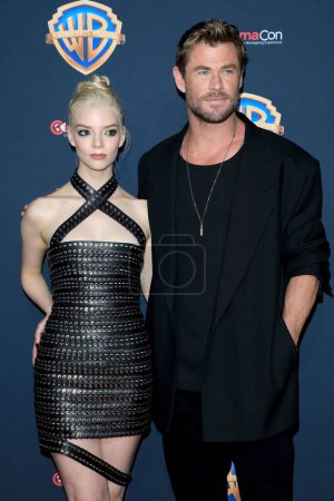 Photo for Actors Anya Taylor-Joy, Chris Hemsworth at the Warner Brothers CinemaCon Press Line at the Caesar's Palace Theatre on April 9, 2024 in Las Vegas - Royalty Free Image