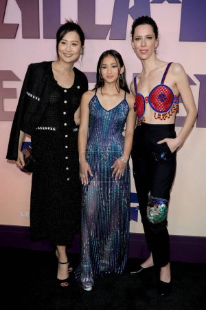 Photo for LOS ANGELES - MARCH 24:  actresses Fala Chen, Kaylee Hottle, Rebecca Hall at the "Godzilla x Kong: The New Empire" World Premiere at the TCL Chinese Theater IMAX on March 24, 2024 in Los Angeles, CA - Royalty Free Image