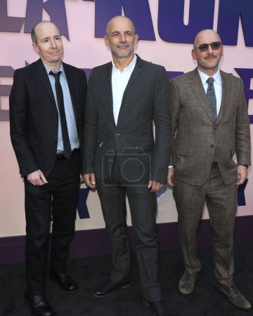 Photo for LOS ANGELES - MAR 24:  Tom Hammock, Ben Seresin, Simon Barrett at the "Godzilla x Kong: The New Empire" World Premiere at the TCL Chinese Theater IMAX on March 24, 2024 in Los Angeles, CA - Royalty Free Image