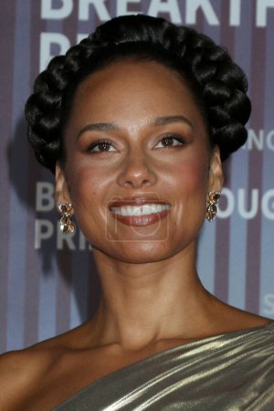 Photo for LOS ANGELES, USA - APRIL 13:  Alicia Keys at the 10th Annual Breakthrough Prize Ceremony at the Academy Museum of Motion Pictures on April 13, 2024 in Los Angeles, CA - Royalty Free Image