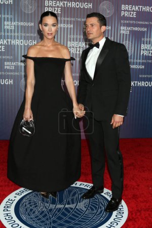 Photo for LOS ANGELES, USA - APRIL 13:  Katy Perry, Orlando Bloom at the 10th Annual Breakthrough Prize Ceremony at the Academy Museum of Motion Pictures on April 13, 2024 in Los Angeles, CA - Royalty Free Image