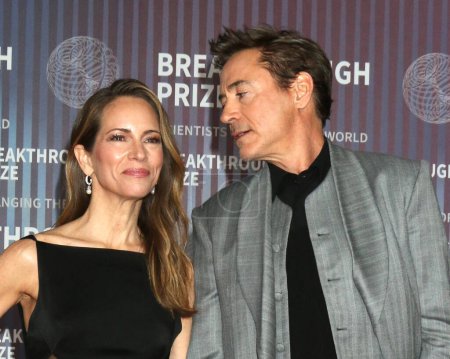Photo for LOS ANGELES, USA - APRIL 13:  Susan Downey, Robert Downey Jr at the 10th Annual Breakthrough Prize Ceremony at the Academy Museum of Motion Pictures on April 13, 2024 in Los Angeles, CA - Royalty Free Image