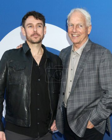 Photo for LOS ANGELES, USA - MAY 2, 2024:  Sean Harmon, Mark Harmon at the CBS Fall Preview Party at the Paramount Studios on May 2, 2024 in Los Angeles, CA - Royalty Free Image