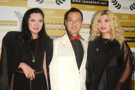Photo for LOS ANGELES, USA - MAY 3, 2024:  Asil, Young Man Kang, Meerin at the 15th LA WEBFEST Award Ceremony at the Barnsdall Gallery Theater on May 3, 2024 in Los Angeles, CA - Royalty Free Image