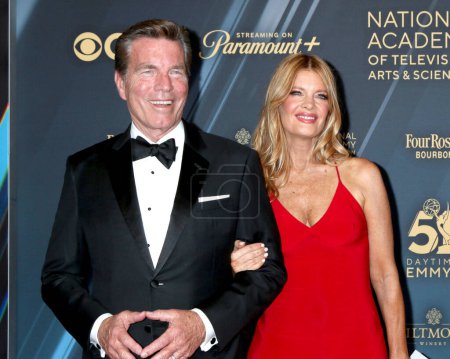 LOS ANGELES, USA - JUNE 7, 2024:  Peter Bergman, Michelle Stafford arrives at the 51st Daytime Emmy Awards at the Bonaventure Hotel on June 7, 2024 in Los Angeles