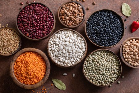 Photo for Various of legumes and beans. - Royalty Free Image