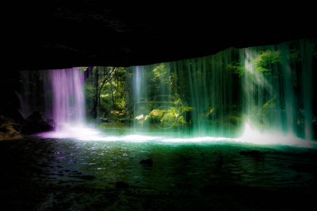 Photo for Waterfall in Kumamoto Prefecture, famous for Japanese TV commercials - Royalty Free Image
