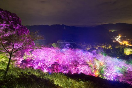 Téléchargez les photos : Beautiful view of Mt. Mifuneyama Decorated with illumination - en image libre de droit