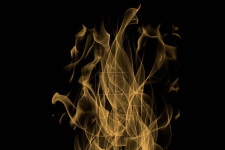 Photo for Realistic black background flame texture. - Royalty Free Image
