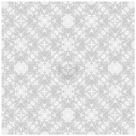 Photo for Vector Illustration of Abstract Gray and Brown Mandala or Ikat Texture Seamless Pattern for Wallpaper Background - Royalty Free Image