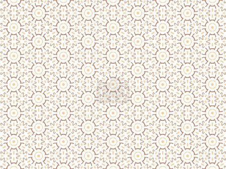 Foto de Ilustración vectorial de Mandala abstracto marrón o patrón sin costura de textura de Ikat para fondo de pantalla - Imagen libre de derechos