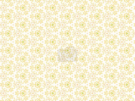 Foto de Ilustración vectorial de Mandala abstracto amarillo o patrón sin costura de textura de Ikat para fondo de pantalla - Imagen libre de derechos