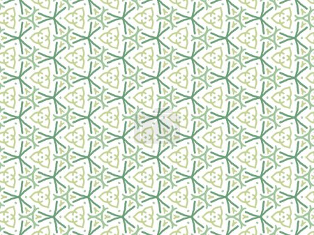 Foto de Ilustración vectorial de mandala abstracto verde o patrón sin costura de textura de Ikat para fondo de pantalla - Imagen libre de derechos
