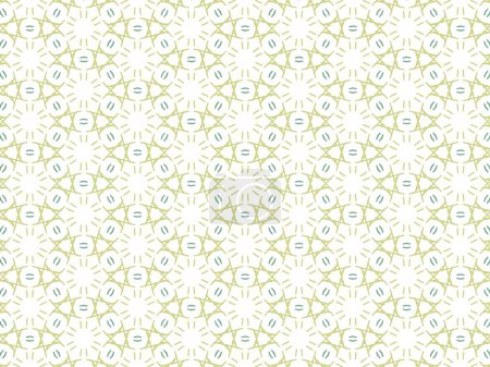Photo for Vector Illustration of Green Abstract Mandala or Ikat Texture Seamless Pattern for Wallpaper Background - Royalty Free Image